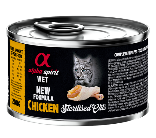 Alpha Spirit Paté de Pollo para Gatos Esterilizados