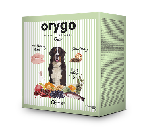 Orygo - Alimento de Pollo con Legumbres para Perros Senior