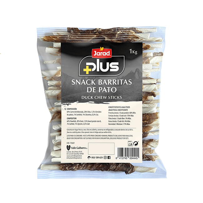 Jarad Plus Snacks Perros Barritas De Pato