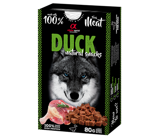 Alpha Spirit Natural Snack para Perros - Pato