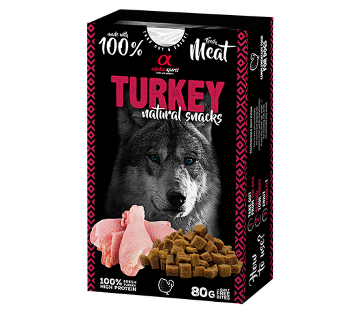 Alpha Spirit Natural Snack para Perros - Pavo