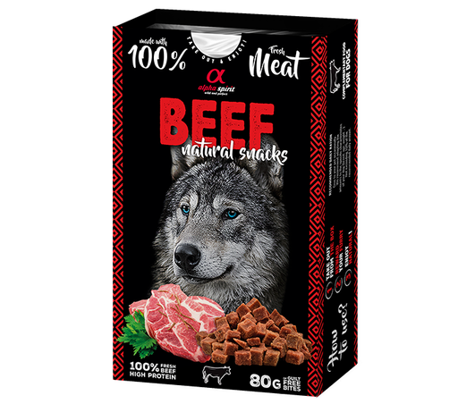 Alpha Spirit Natural Snack para Perros - Ternera